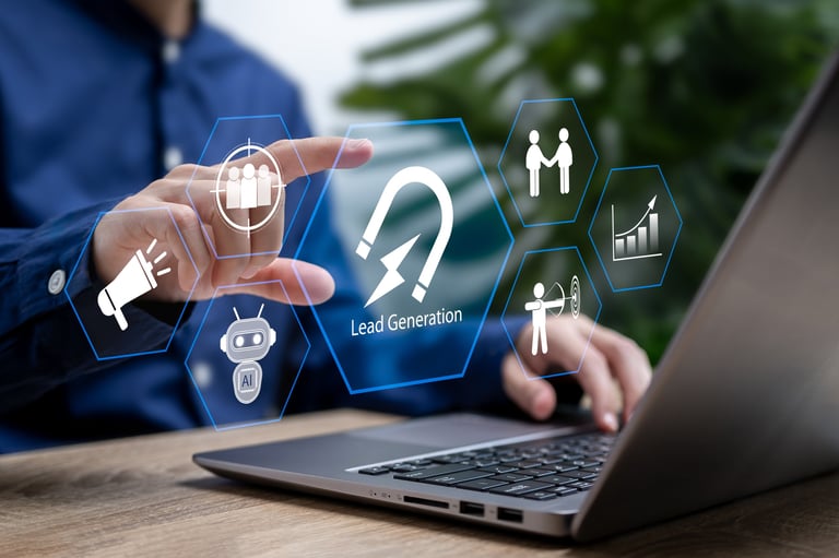 Lead generation strategy concept