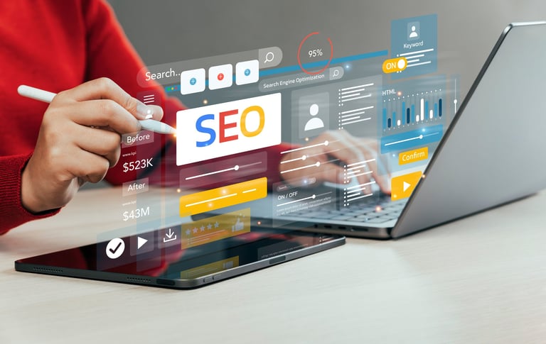 SEO and search engine optimisation concept